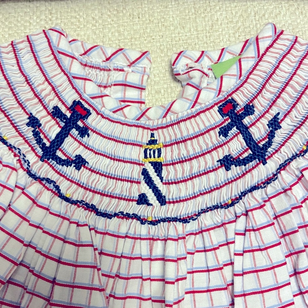Smocked Nautical Dress 24mo